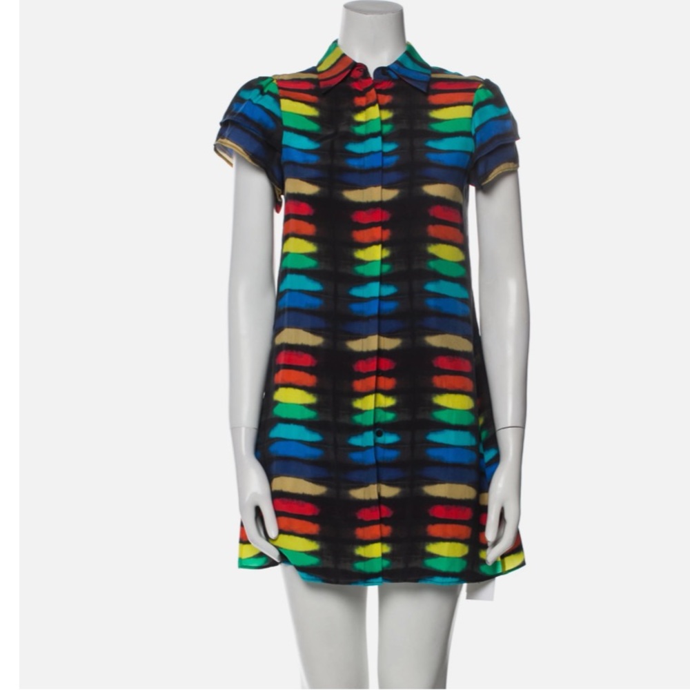 Alice and Olivia Rainbow Mini Dress